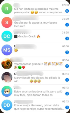 Mensajes de miembros del canal