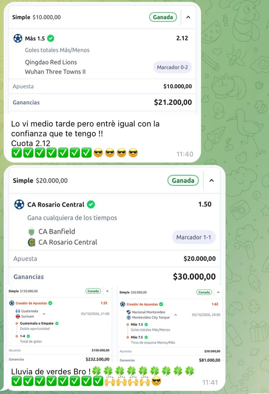 Boleto ganado a cuota 2.12